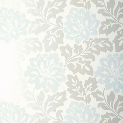 SARACENO DAMASK AQUAMARINE Wallpaper by Schumacher