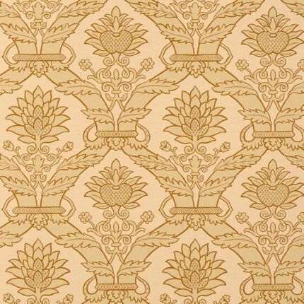 SIENA DAMASK NATURAL Wallpaper by Schumacher