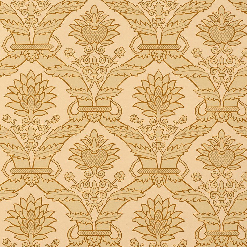 5003650.jpg SIENA DAMASK NATURAL Wallpaper by Schumacher - Image 1