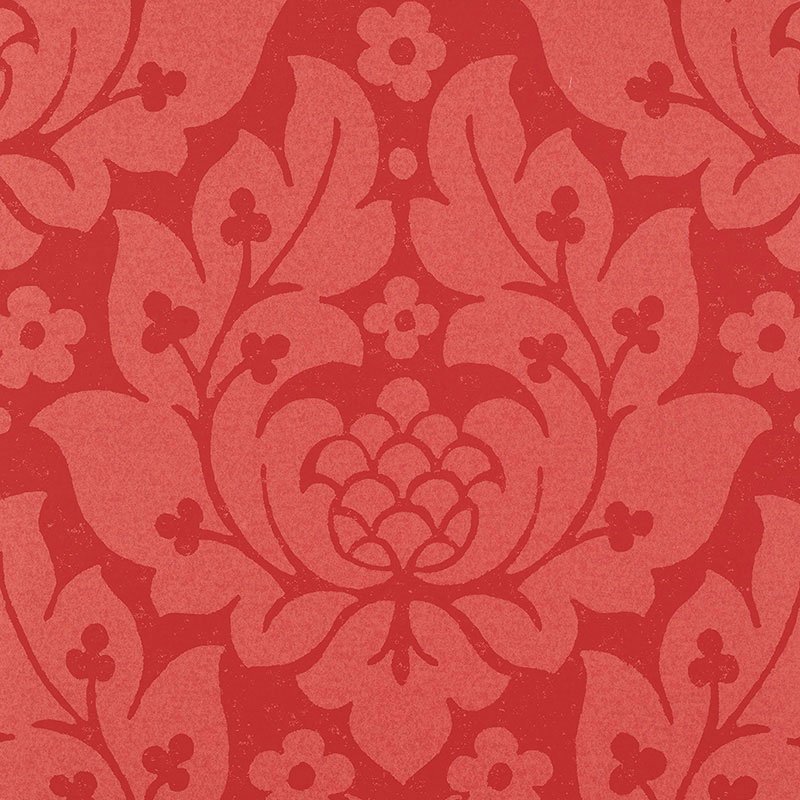5003672.jpg FIORE DAMASK BERRY Wallpaper by Schumacher - Image 1