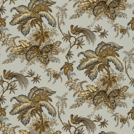 COCONUT GROVE AQUA & TAN Wallpaper by Schumacher