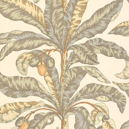 BLAIR HOUSE PALM VANILLA & AQUA Wallpaper by Schumacher