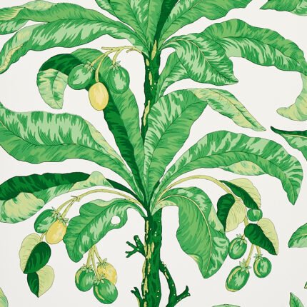 BLAIR HOUSE PALM GREEN Wallpaper by Schumacher