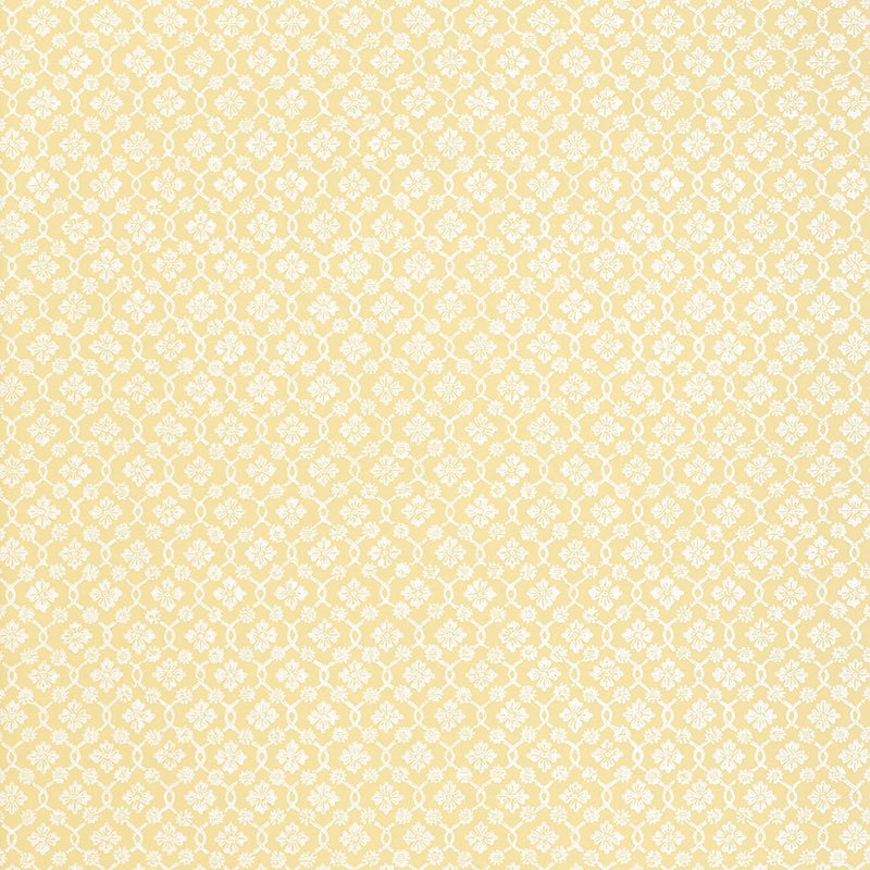 5004144.jpg HARBURY TRELLIS BUTTERCUP Wallpaper by Schumacher - Image 1