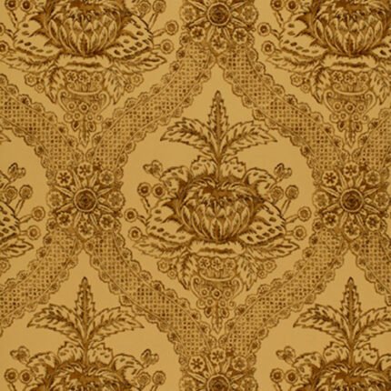 HADDON HALL DAMASK UMBER Wallpaper by Schumacher