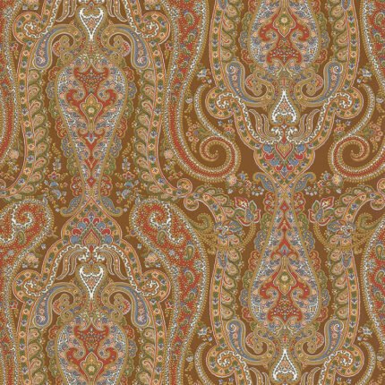 ISABELLA PAISLEY MINK Wallpaper by Schumacher Perennial Favorites Wallpaper SCH-5004181