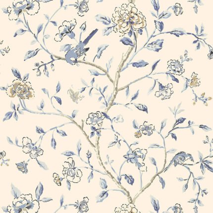 ANNABELLE VINE PORCELAIN Wallpaper by Schumacher