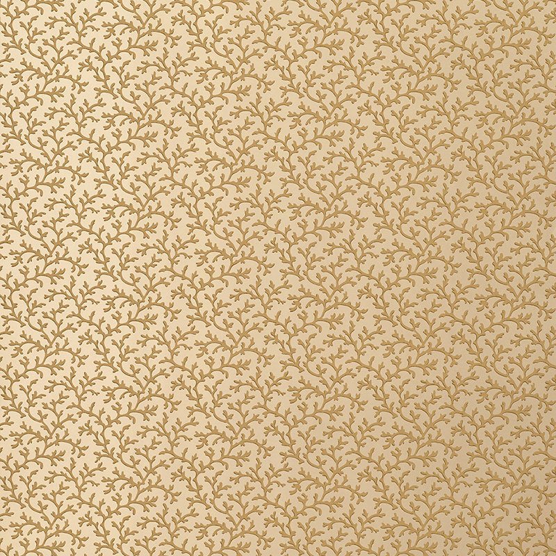 5004416.jpg CORAL VINE BURNISHED GOLD Wallpaper by Schumacher - Image 1