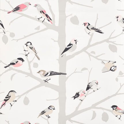 A-twitter BLUSH Wallpaper by Schumacher