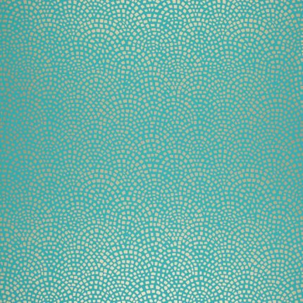 MOSAIC TURQUOISE Wallpaper by Schumacher