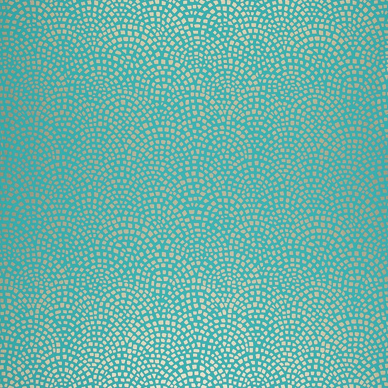 5005043.jpg MOSAIC TURQUOISE Wallpaper by Schumacher - Image 1