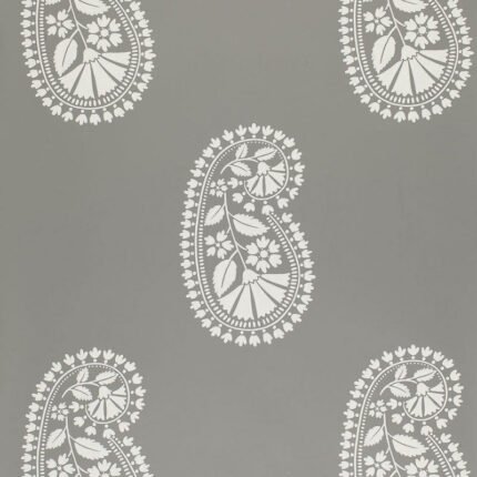 INDORE PAISLEY CHARCOAL Wallpaper by Schumacher