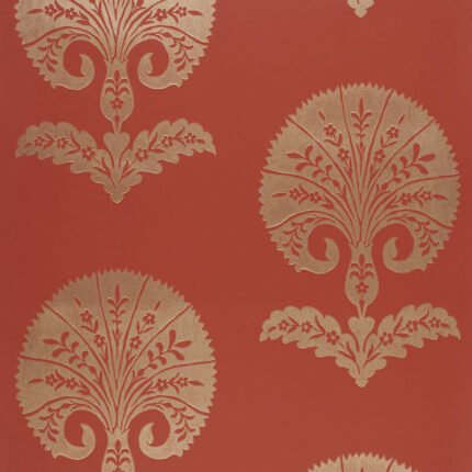 OTTOMAN FLOWER PAPRIKA Wallpaper by Schumacher