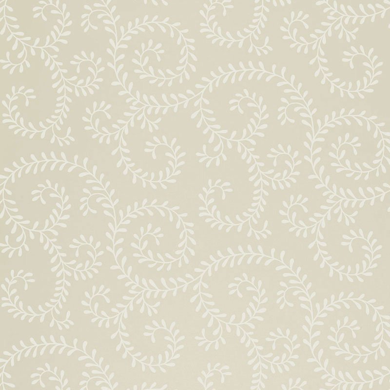 5005091.jpg LEAFY SCROLL BONE Wallpaper by Schumacher - Image 1