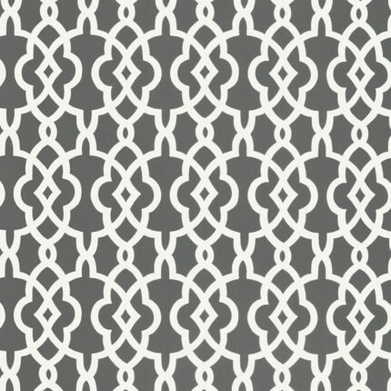 SUMMER PALACE FRET SMOKE Wallpaper by Schumacher