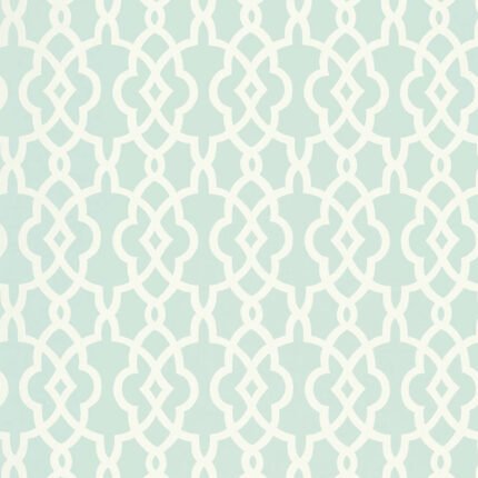 SUMMER PALACE FRET MINERAL Wallpaper by Schumacher
