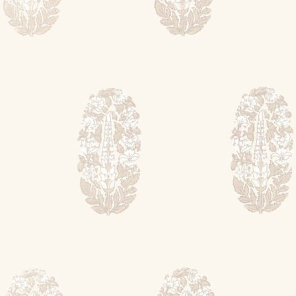 ASKANDRA FLOWER OYSTER Wallpaper by Schumacher