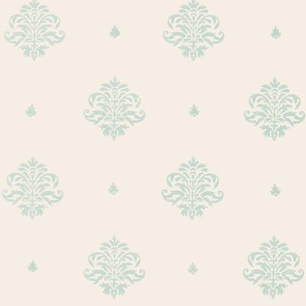 MAYLA DAMASK WATER BLUE Wallpaper by Schumacher