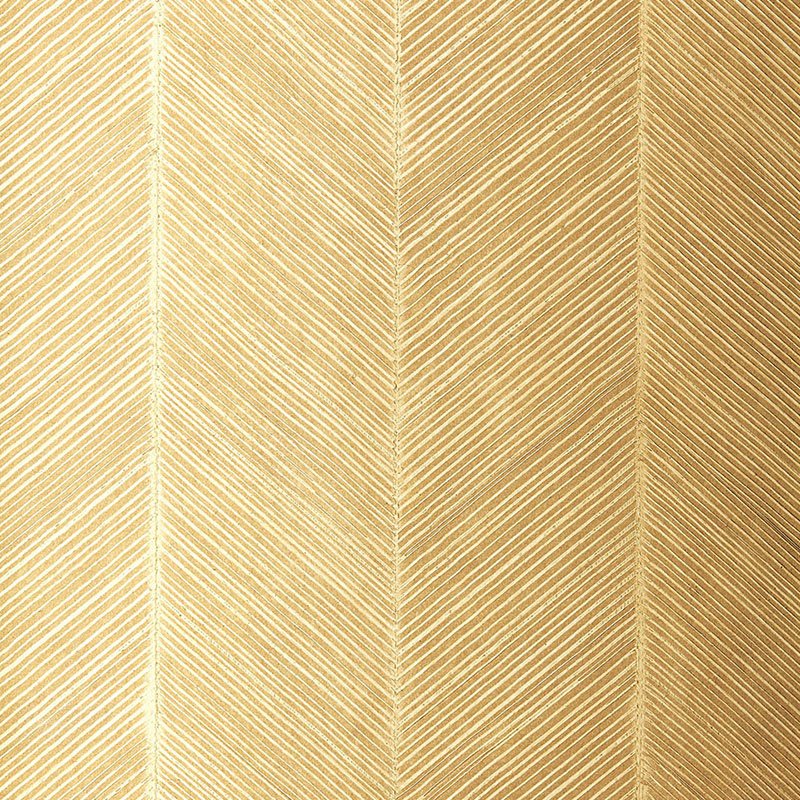5005651.jpg CHEVRON TEXTURE WHITE GOLD Wallcovering by Schumacher - Image 1