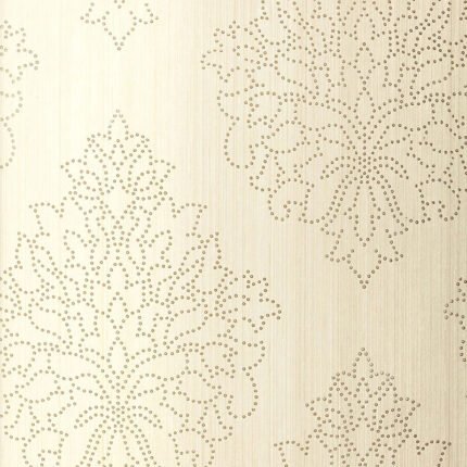 BEADED DAMASK ALABASTER Wallcovering by Schumacher