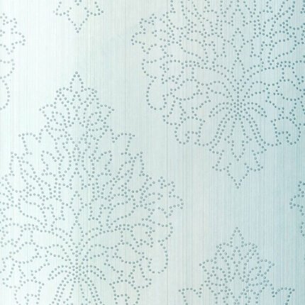BEADED DAMASK SKY Wallcovering by Schumacher