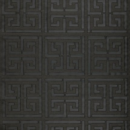 GREEK KEY SISAL JET Grasscloth Wallcovering by Schumacher