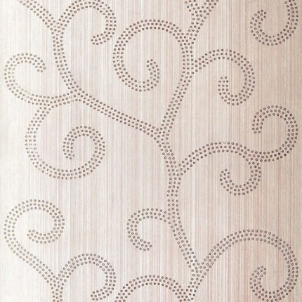 RAINDROP SCROLL AMETHYST Wallcovering by Schumacher