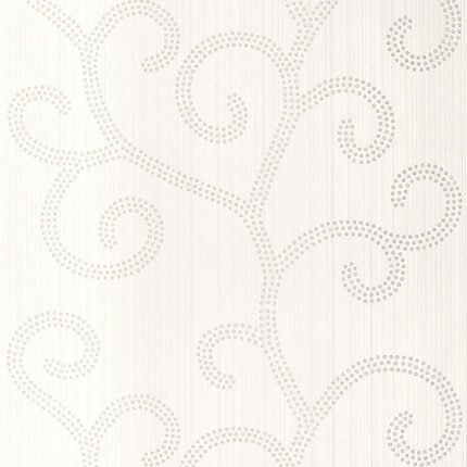 RAINDROP SCROLL PEARL Wallcovering by Schumacher