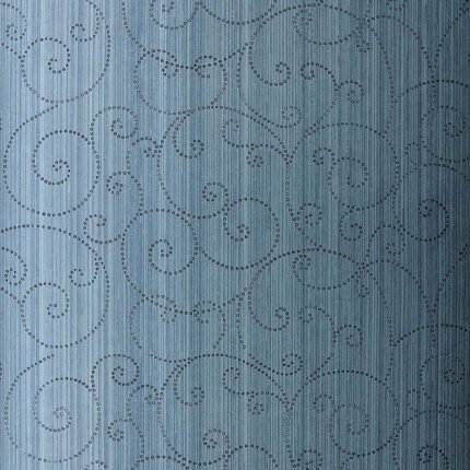 BEADED SCROLL PEACOCK Wallcovering by Schumacher