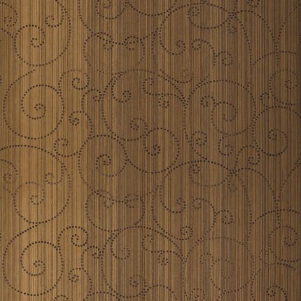 BEADED SCROLL BURNISHED BRONZE Wallcovering by Schumacher