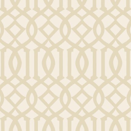 IMPERIAL TRELLIS II SAND / IVORY Wallpaper by Schumacher