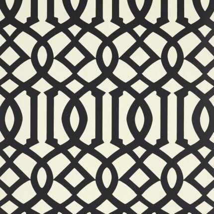 IMPERIAL TRELLIS II JET Wallpaper by Schumacher