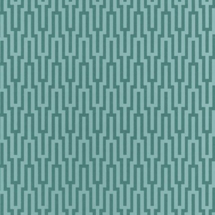METROPOLITAN FRET TURQUOISE Wallpaper by Schumacher