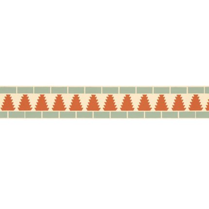 CADIZ MOSAIC BORDER PERSIMMON Wallcovering by Schumacher