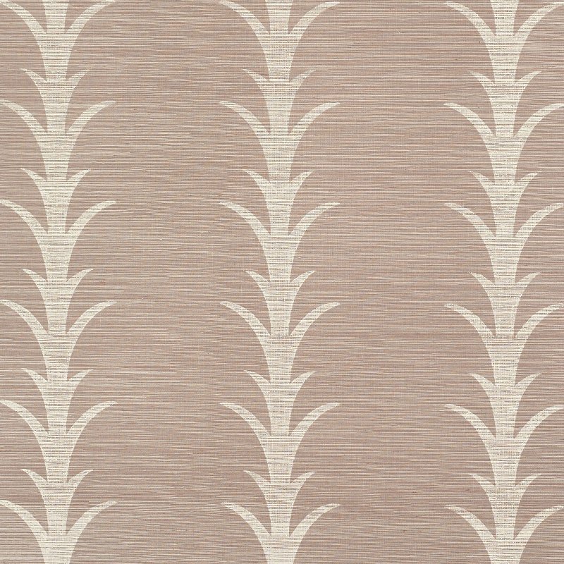 ACANTHUS STRIPE SISAL HAZE Grasscloth Wallcovering by Schumacher 