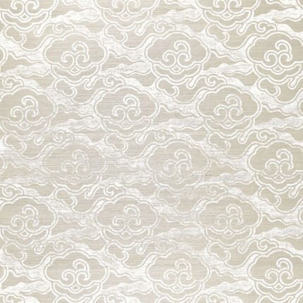 CIRRUS CLOUDS FOG & CHALK Grasscloth Wallcovering by Schumacher