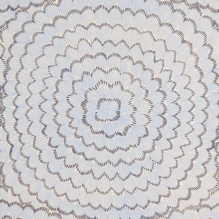 FEATHER BLOOM SISAL TWO BLUES Grasscloth Wallcovering by Schumacher