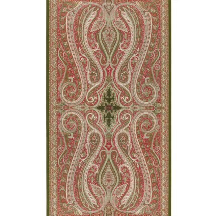 PASHA PAISLEY POMEGRANATE Wallcovering by Schumacher