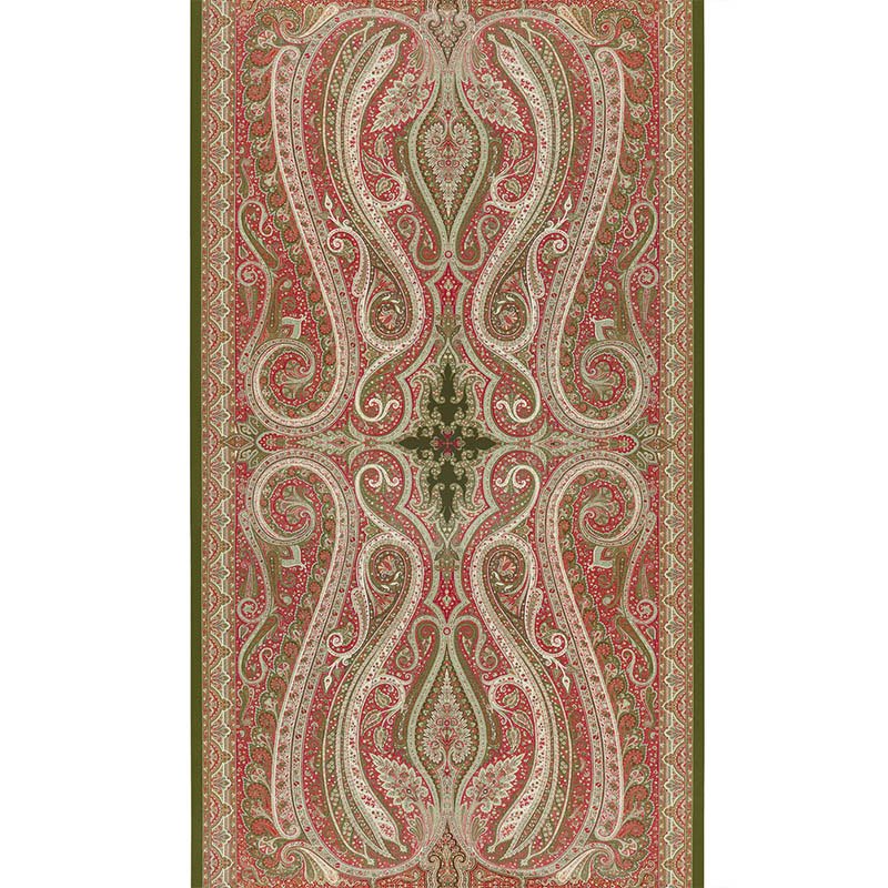 5006601.jpg PASHA PAISLEY POMEGRANATE Wallcovering by Schumacher - Image 1