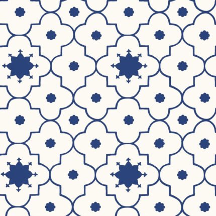 TAJ TRELLIS JAIPUR BLUE Wallpaper by Schumacher