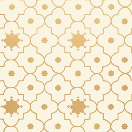 TAJ TRELLIS BURNISHED GILT Wallpaper by Schumacher