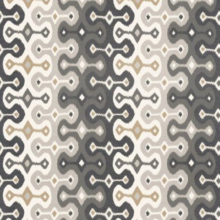 Darya Ikat Sidewall STONE Wallcovering by Schumacher