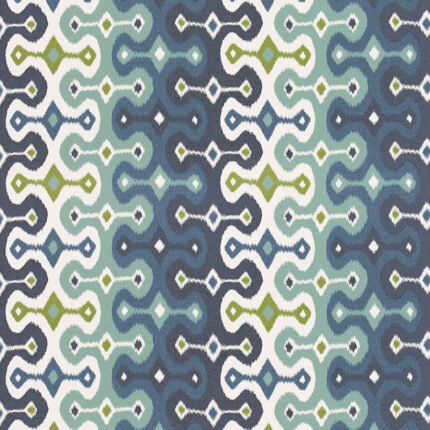 Darya Ikat Sidewall SKY Wallcovering by Schumacher