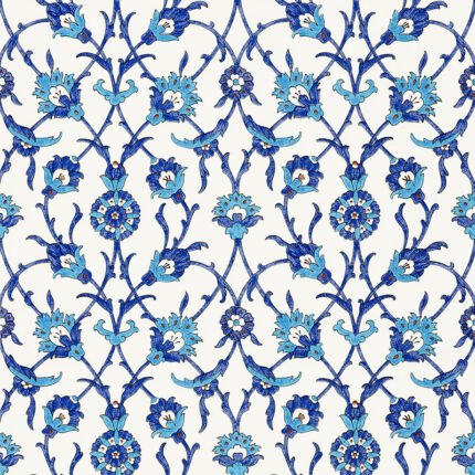 SULTAN'S TRELLIS PEACOCK Wallpaper by Schumacher