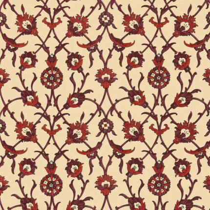 SULTAN'S TRELLIS POMEGRANATE Wallpaper by Schumacher