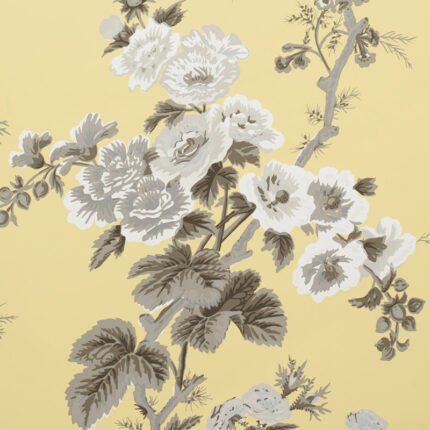 PYNE HOLLYHOCK BUTTERCUP Wallpaper by Schumacher