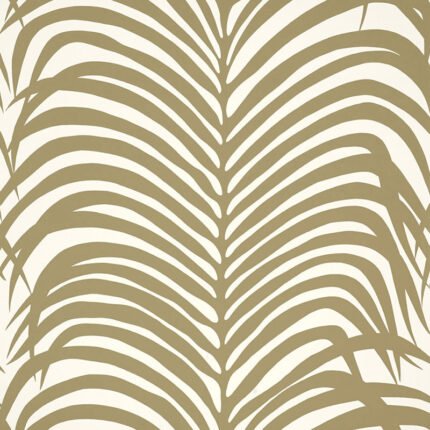 ZEBRA PALM KHAKI Wallpaper by Schumacher