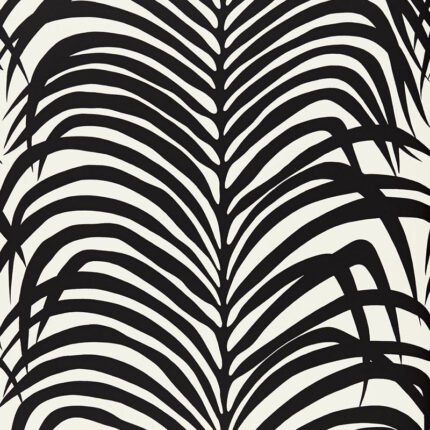 ZEBRA PALM EBONY Wallpaper by Schumacher