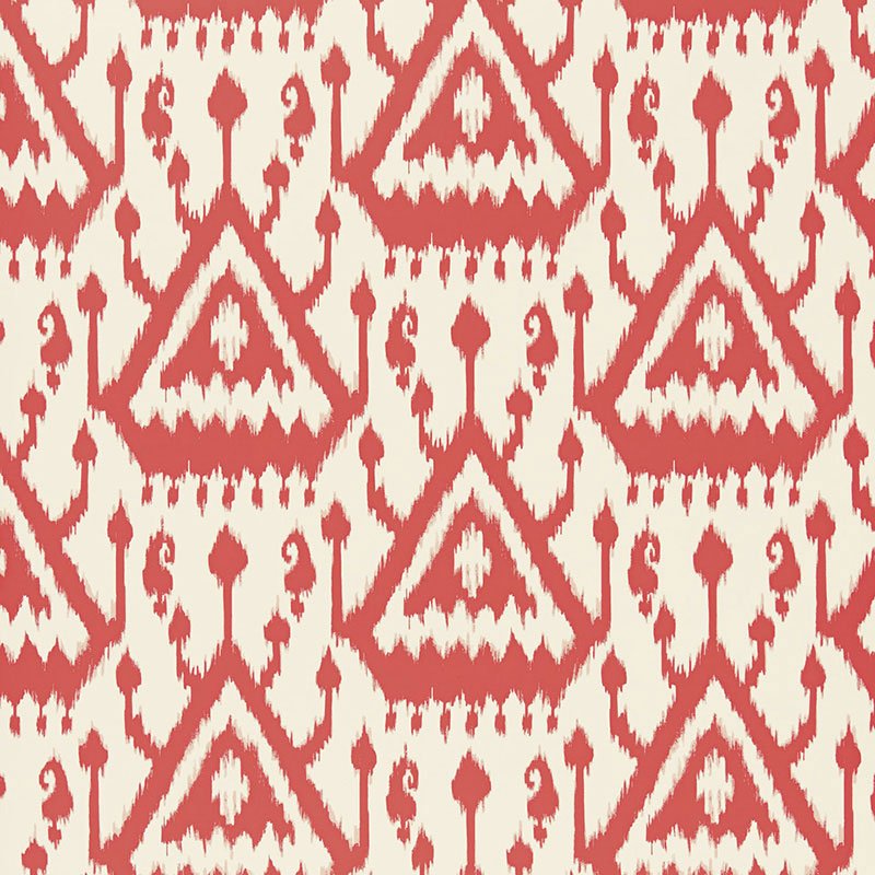 5006950.jpg VIENTIANE IKAT CORAL Wallpaper by Schumacher - Image 1