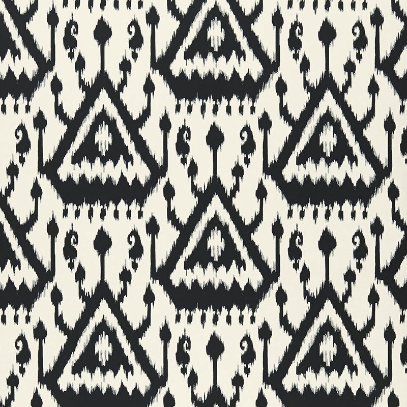 5006951.jpg VIENTIANE IKAT EBONY Wallpaper by Schumacher - Image 1